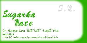 sugarka mate business card